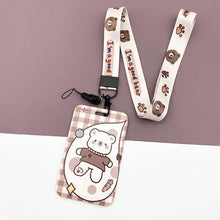 Load image into Gallery viewer, 【buy 2 get 1 free】Kawaii  Keychain Cartoon Cat Sliding Card Holder
