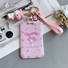 Load image into Gallery viewer, 【buy 2 get 1 free】Kawaii  Keychain Cartoon Cat Sliding Card Holder
